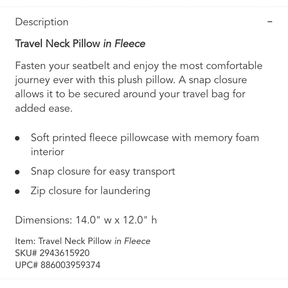 Vera Bradley Travel Neck Pillow NWT